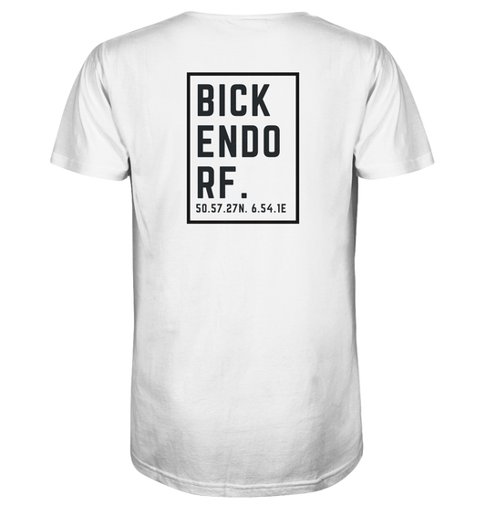 Bickendorf Koordinaten (großer Druck auf dem Rücken) - V-Neck Shirt