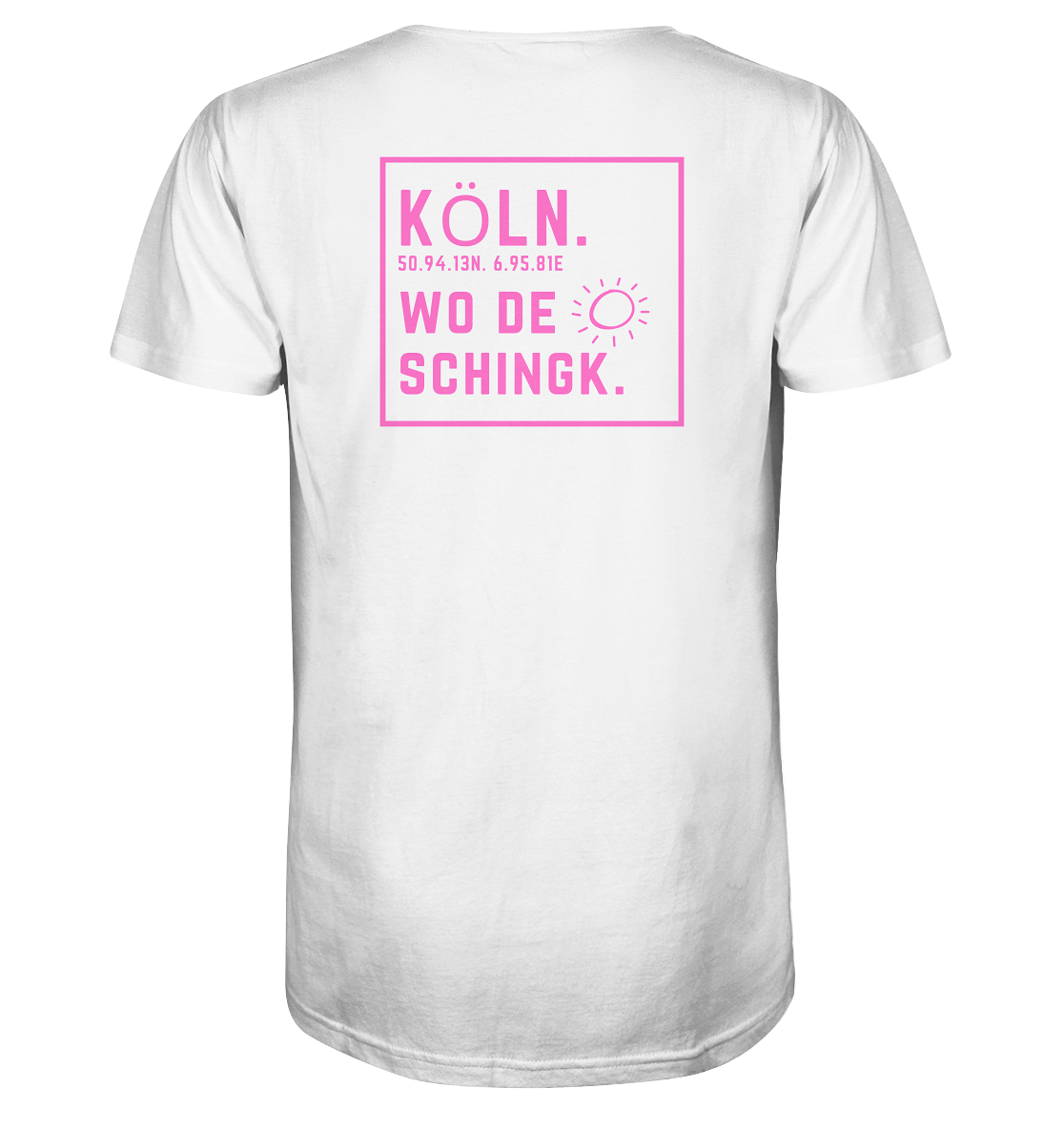 Wo de Sonn schingk - Köln Druck Rücken - V-Neck Shirt