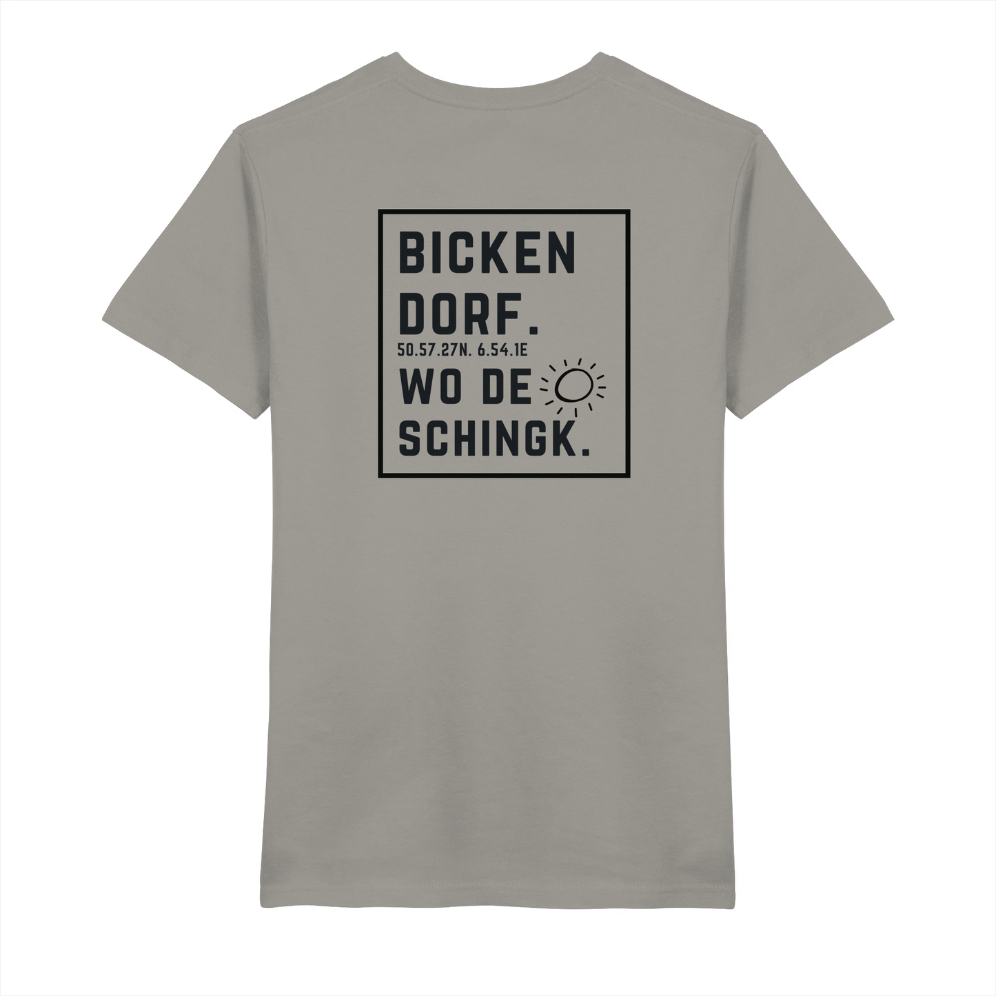 Wo de Sonn schingk - Bickendorf Druck Rücken - V-Neck Shirt