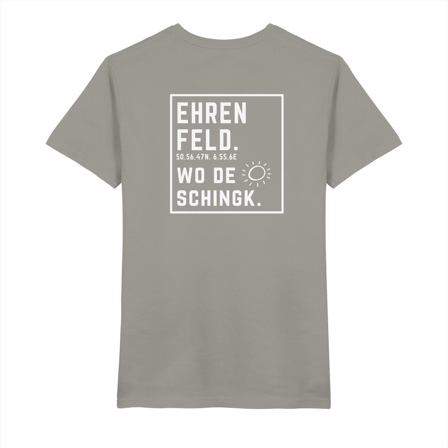 Wo de Sonn schingk - Ehrenfeld Druck Rücken  - V-Neck Shirt