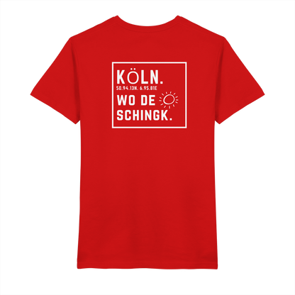 Wo de Sonn schingk - Köln Druck Rücken  - V-Neck Shirt