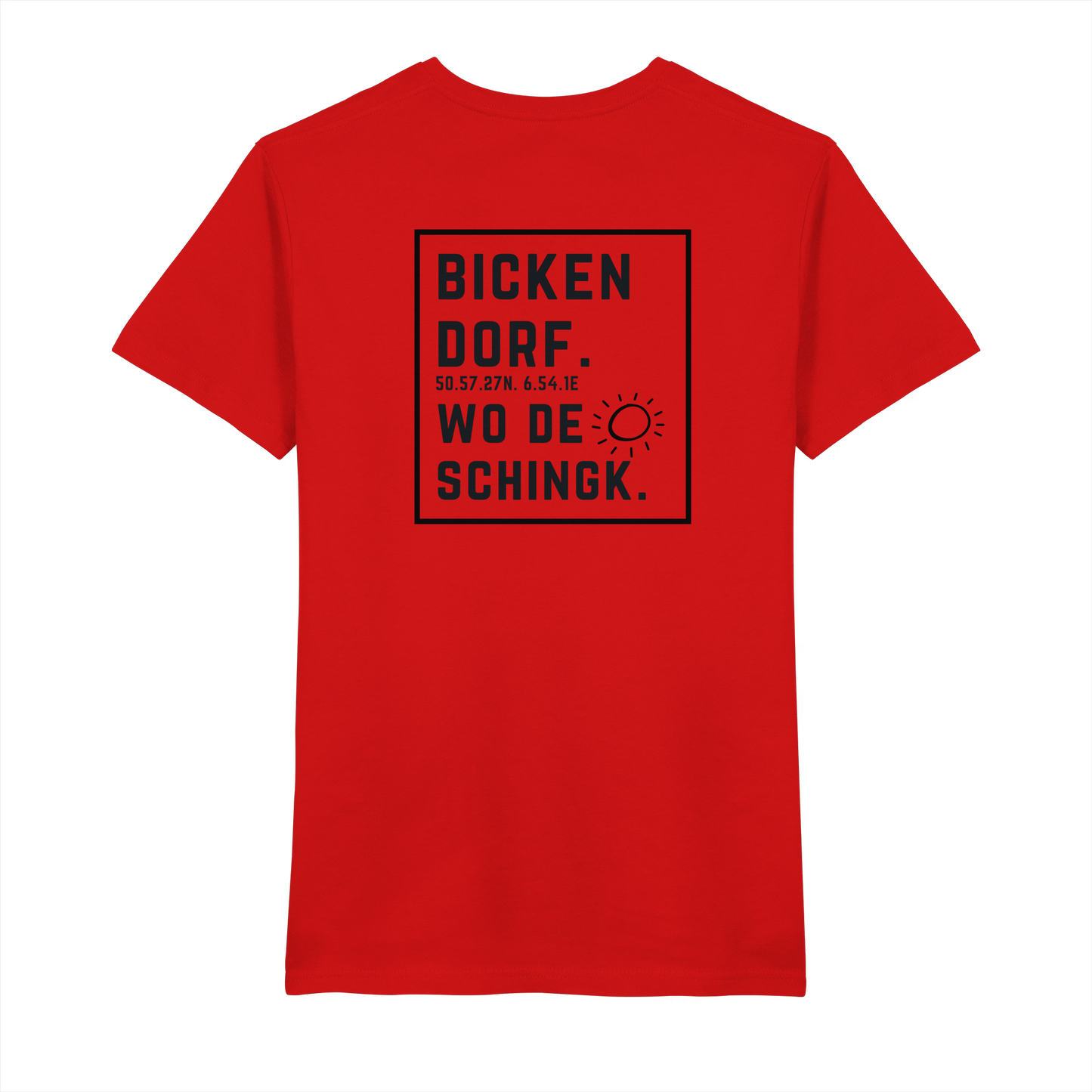 Wo de Sonn schingk - Bickendorf Druck Rücken - V-Neck Shirt