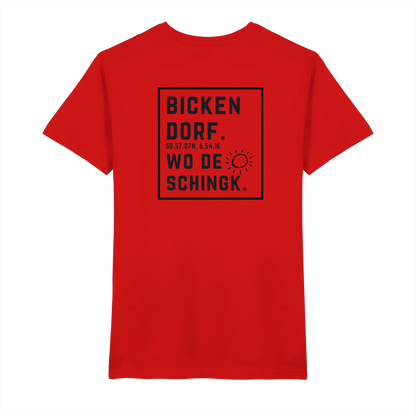 Wo de Sonn schingk - Bickendorf Druck Rücken - V-Neck Shirt