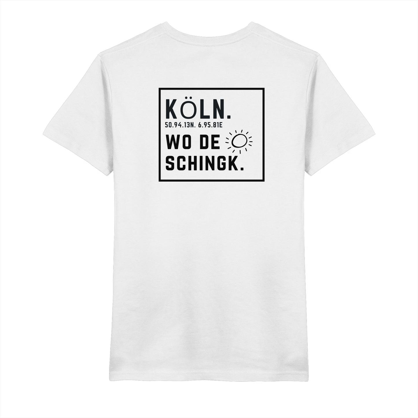Wo de Sonn schingk - Köln Druck Rücken  - V-Neck Shirt