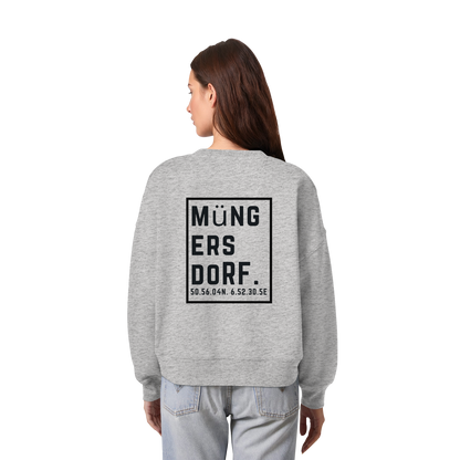 Müngersdorf Koordinaten (großer Druck auf dem Rücken) - Womens Organic Boxcut Sweatshirt