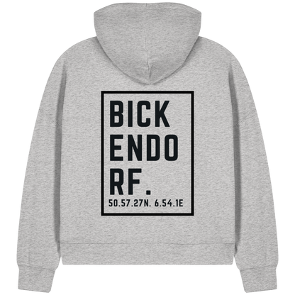 Bickendorf Koordinaten (großer Druck auf dem Rücken) - Womens Organic Boxcut Zipper