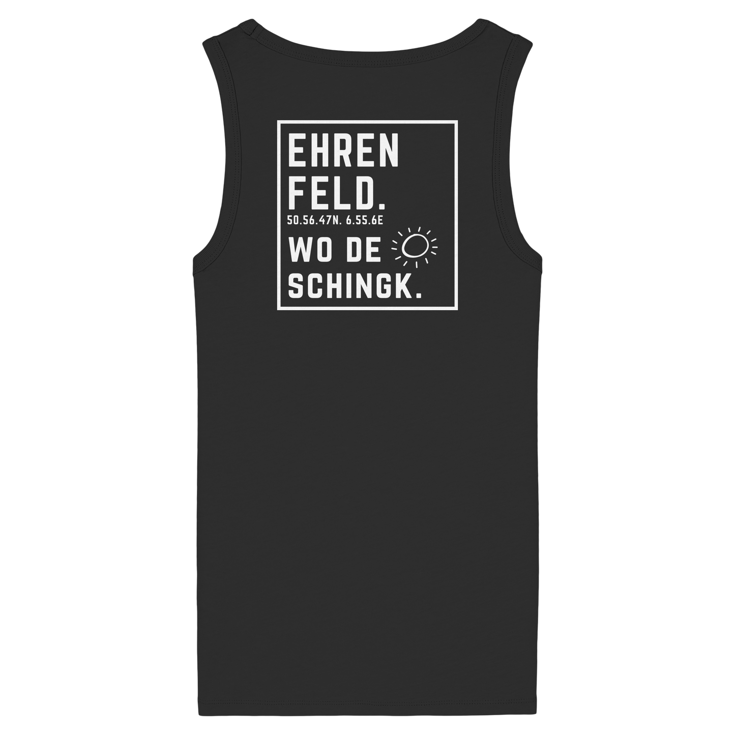 Wo de Sonn schingk - Ehrenfeld Druck Rücken  - Womens Organic Fitted Tank Top
