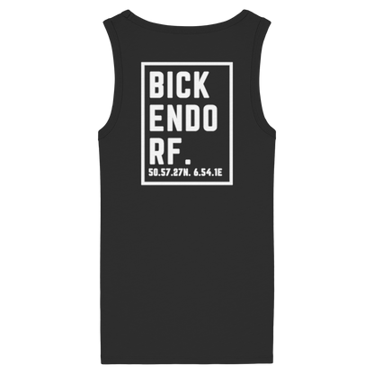 Bickendorf Koordinaten (großer Druck auf dem Rücken) - Womens Organic Fitted Tank Top