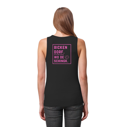 Wo de Sonn schingk - Bickendorf Druck Rücken - Womens Organic Fitted Tank Top