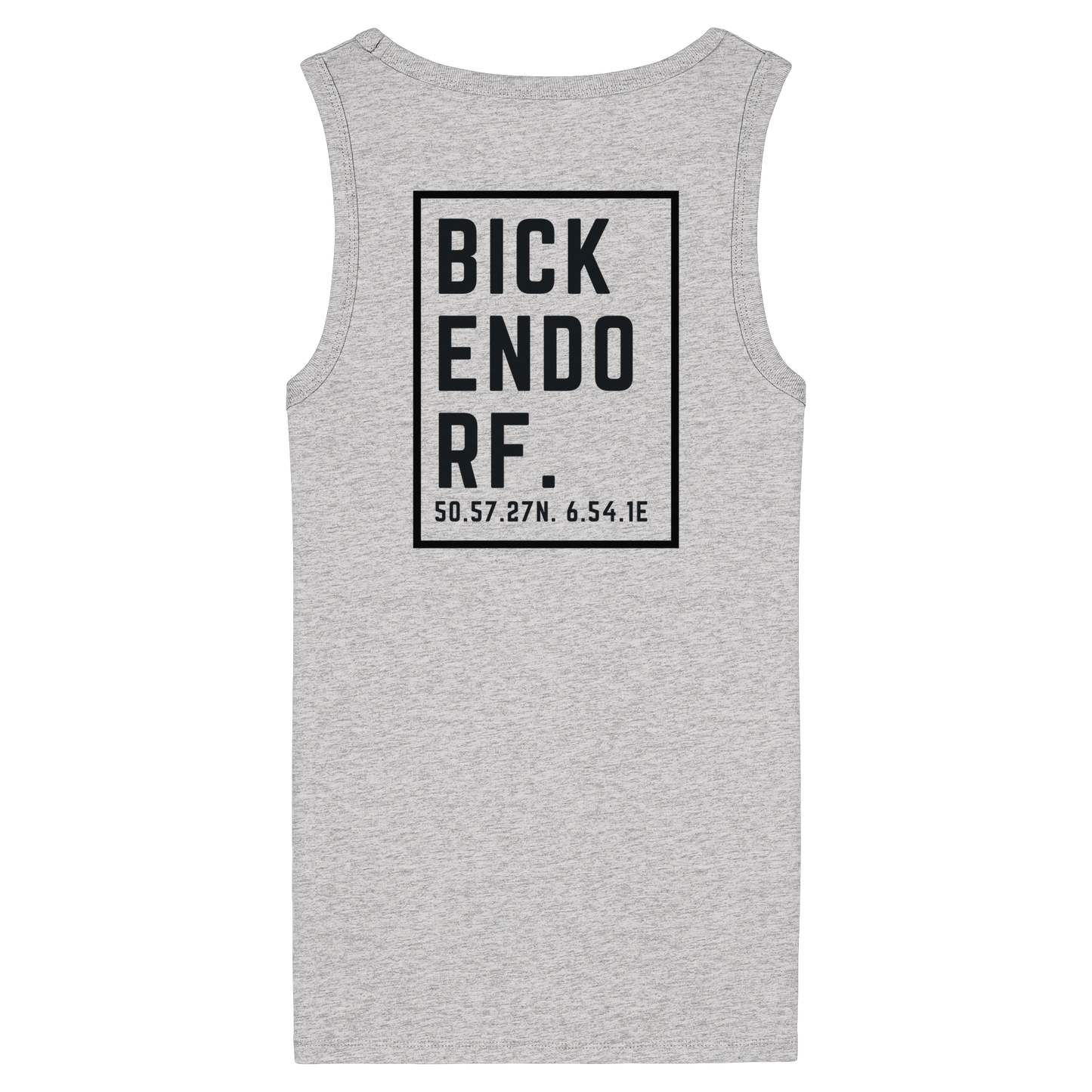 Bickendorf Koordinaten (großer Druck auf dem Rücken) - Womens Organic Fitted Tank Top
