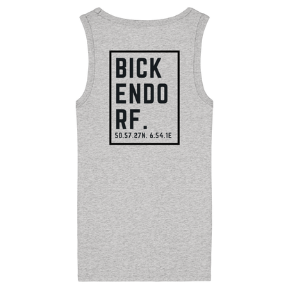 Bickendorf Koordinaten (großer Druck auf dem Rücken) - Womens Organic Fitted Tank Top