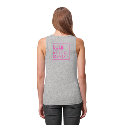 Wo de Sonn schingk - Köln Druck Rücken - Womens Organic Fitted Tank Top