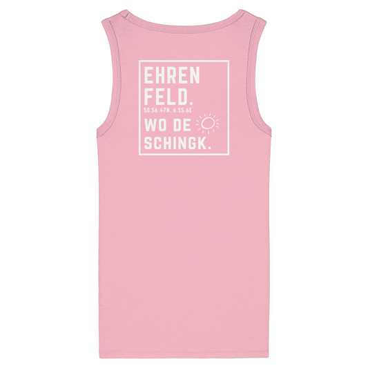 Wo de Sonn schingk - Ehrenfeld Druck Rücken  - Womens Organic Fitted Tank Top