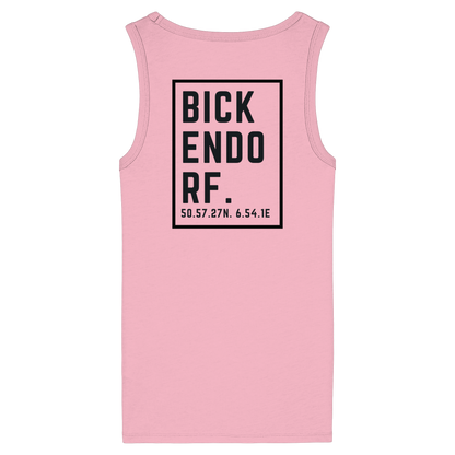Bickendorf Koordinaten (großer Druck auf dem Rücken) - Womens Organic Fitted Tank Top