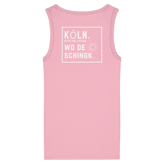 Wo de Sonn schingk - Köln Druck Rücken  - Womens Organic Fitted Tank Top