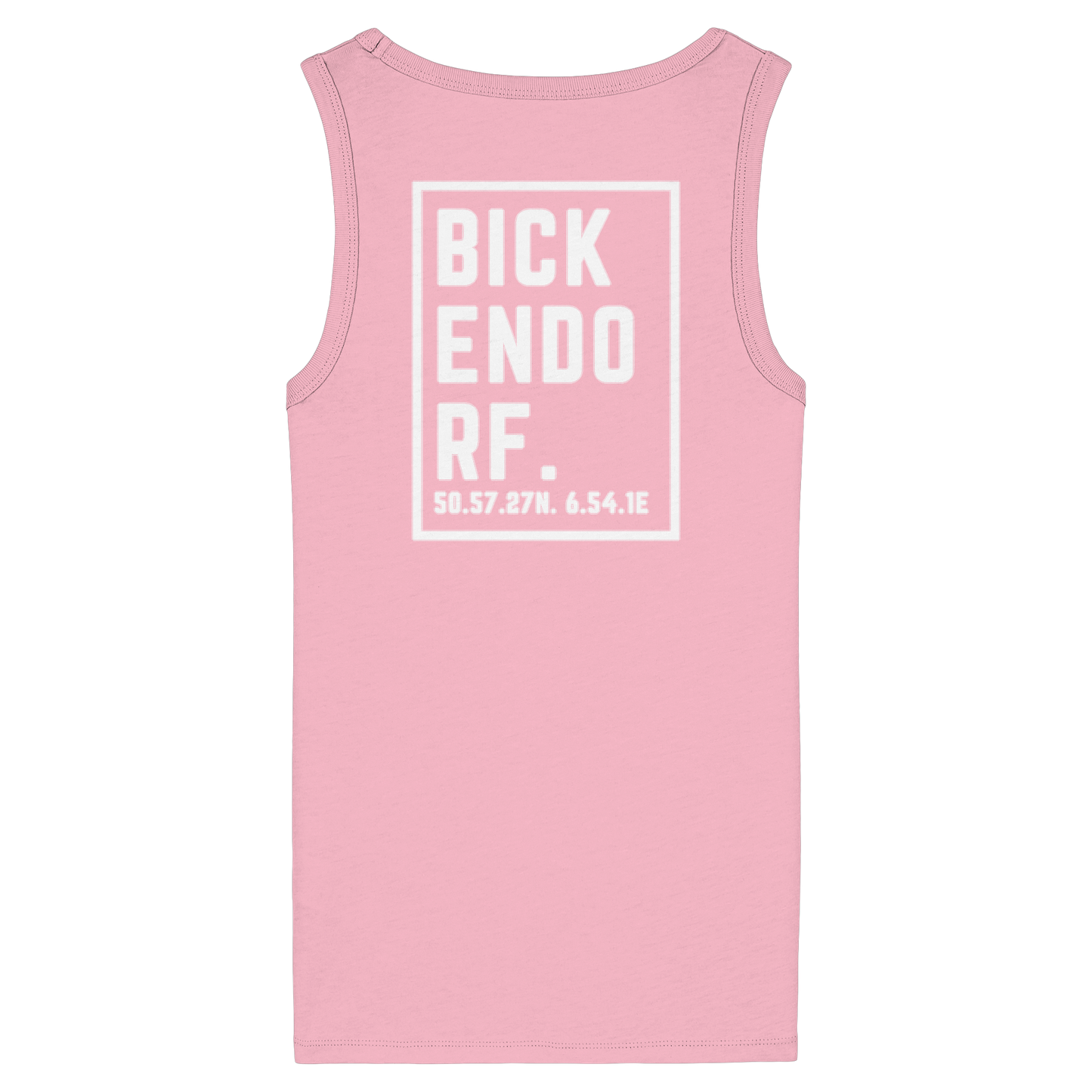 Bickendorf Koordinaten (großer Druck auf dem Rücken) - Womens Organic Fitted Tank Top
