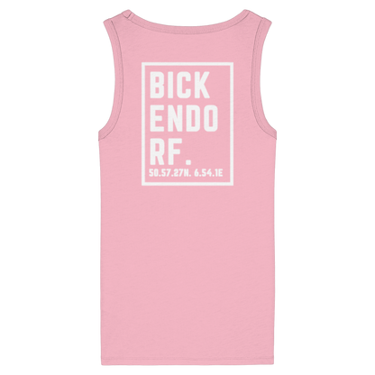 Bickendorf Koordinaten (großer Druck auf dem Rücken) - Womens Organic Fitted Tank Top