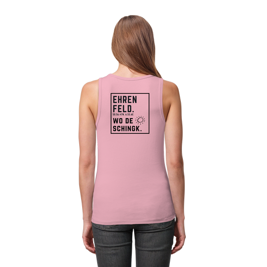 Wo de Sonn schingk - Ehrenfeld Druck Rücken - Womens Organic Fitted Tank Top