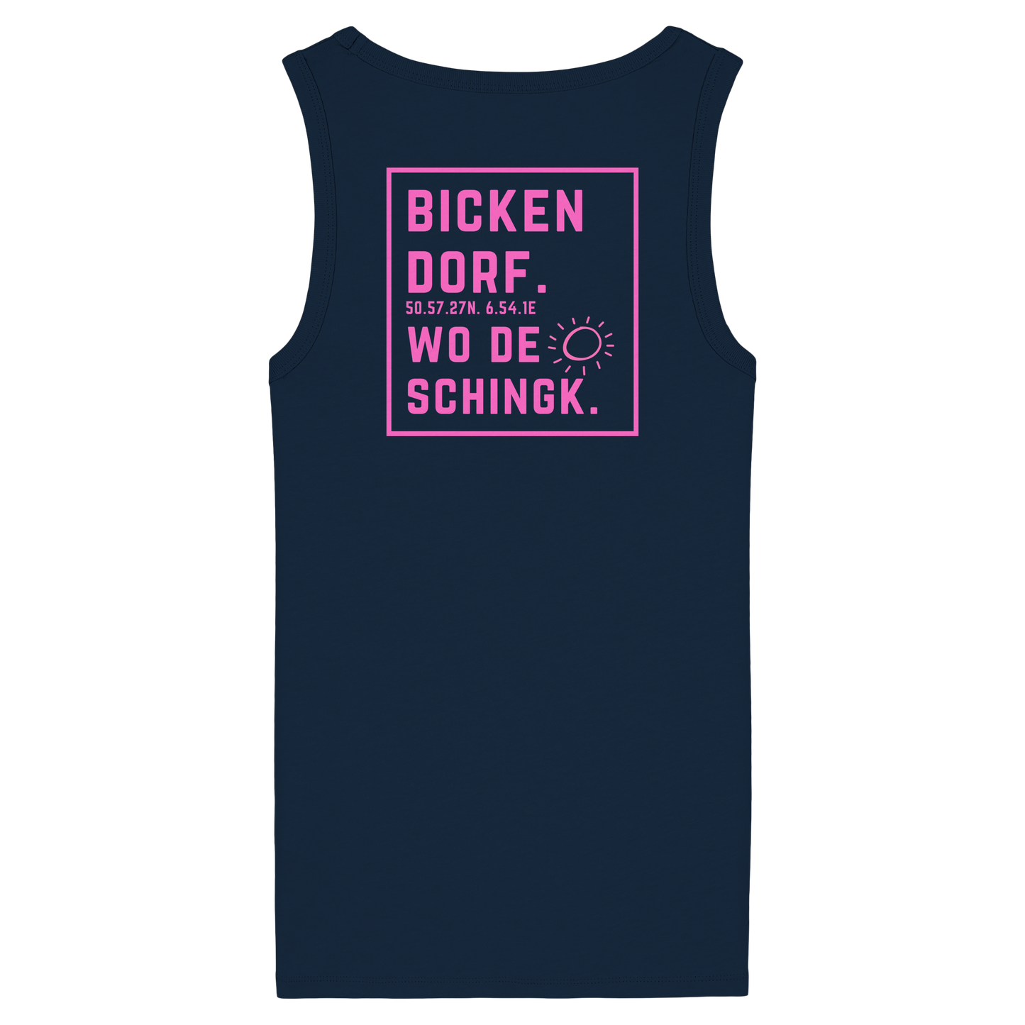 Wo de Sonn schingk - Bickendorf Druck Rücken - Womens Organic Fitted Tank Top