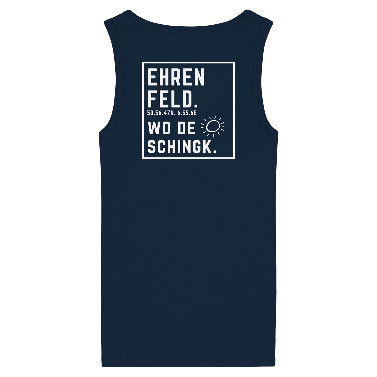 Wo de Sonn schingk - Ehrenfeld Druck Rücken  - Womens Organic Fitted Tank Top