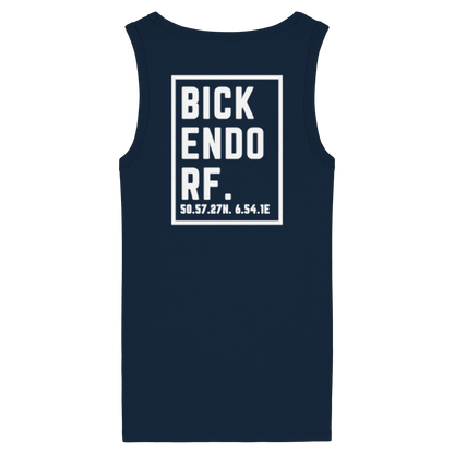 Bickendorf Koordinaten (großer Druck auf dem Rücken) - Womens Organic Fitted Tank Top