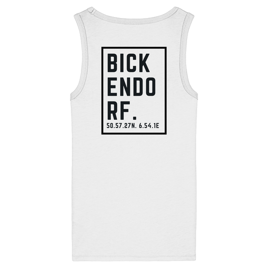 Bickendorf Koordinaten (großer Druck auf dem Rücken) - Womens Organic Fitted Tank Top