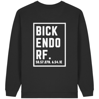Bickendorf Koordinaten (großer Druck auf dem Rücken) - Womens Organic Oversized Sweatshirt