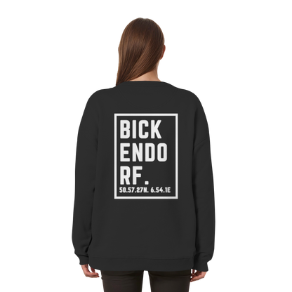Bickendorf Koordinaten (großer Druck auf dem Rücken) - Womens Organic Oversized Sweatshirt