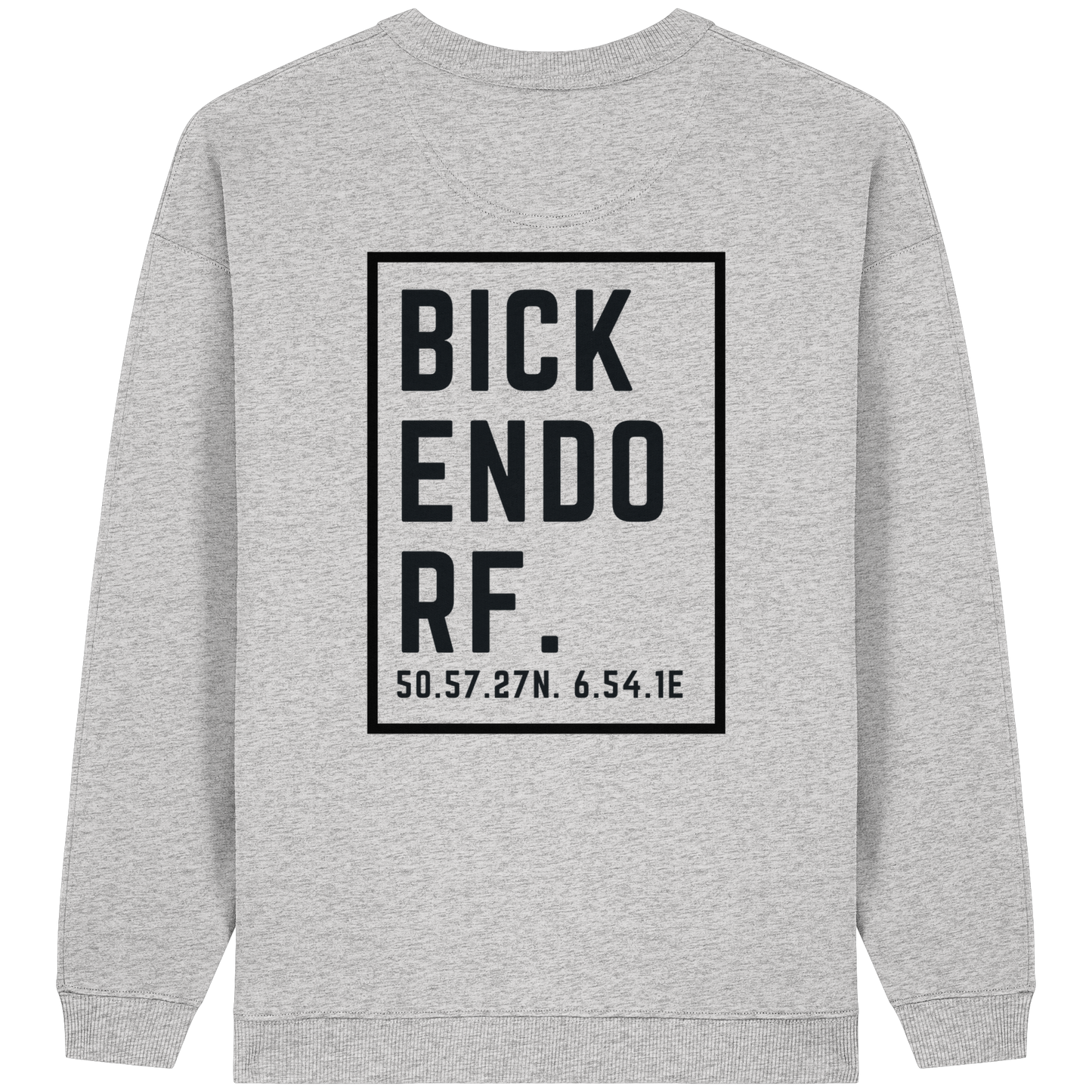 Bickendorf Koordinaten (großer Druck auf dem Rücken) - Womens Organic Oversized Sweatshirt