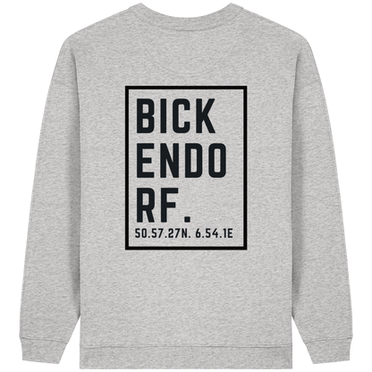 Bickendorf Koordinaten (großer Druck auf dem Rücken) - Womens Organic Oversized Sweatshirt