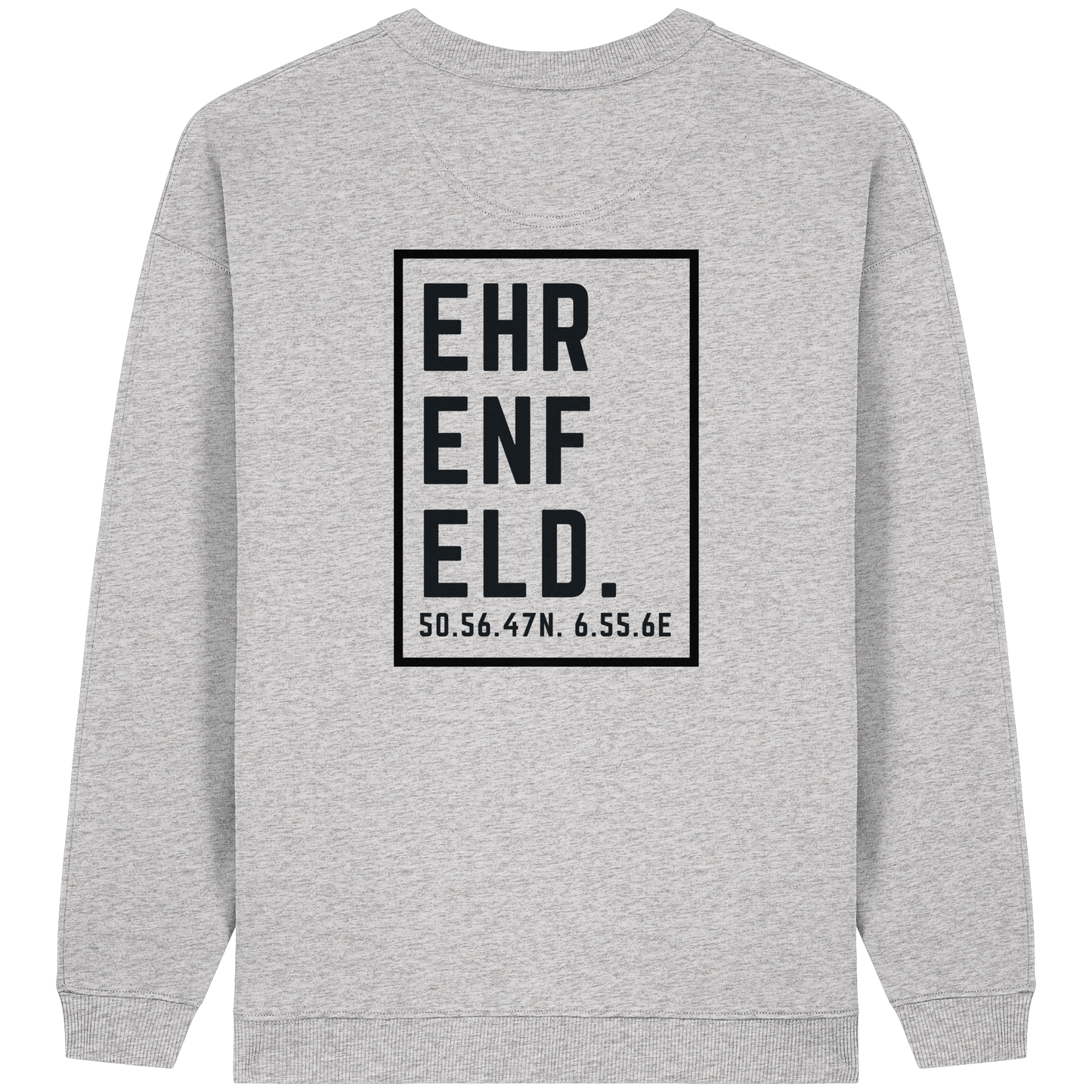 Ehrenfeld Koordinaten (großer Druck auf dem Rücken) - Womens Organic Oversized Sweatshirt