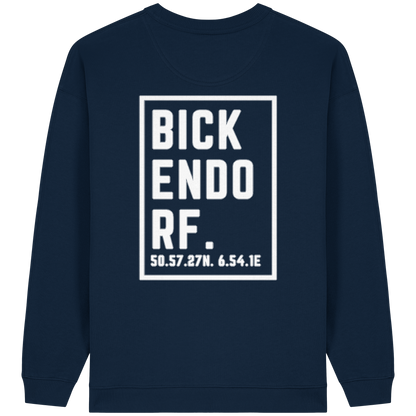 Bickendorf Koordinaten (großer Druck auf dem Rücken) - Womens Organic Oversized Sweatshirt
