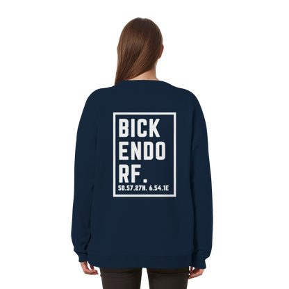 Bickendorf Koordinaten (großer Druck auf dem Rücken) - Womens Organic Oversized Sweatshirt