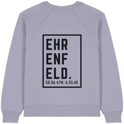 Ehrenfeld Koordinaten (großer Druck auf dem Rücken) - Womens Organic Raglan Sweatshirt