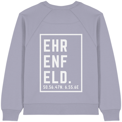 Ehrenfeld Koordinaten (großer Druck auf dem Rücken) - Womens Organic Raglan Sweatshirt