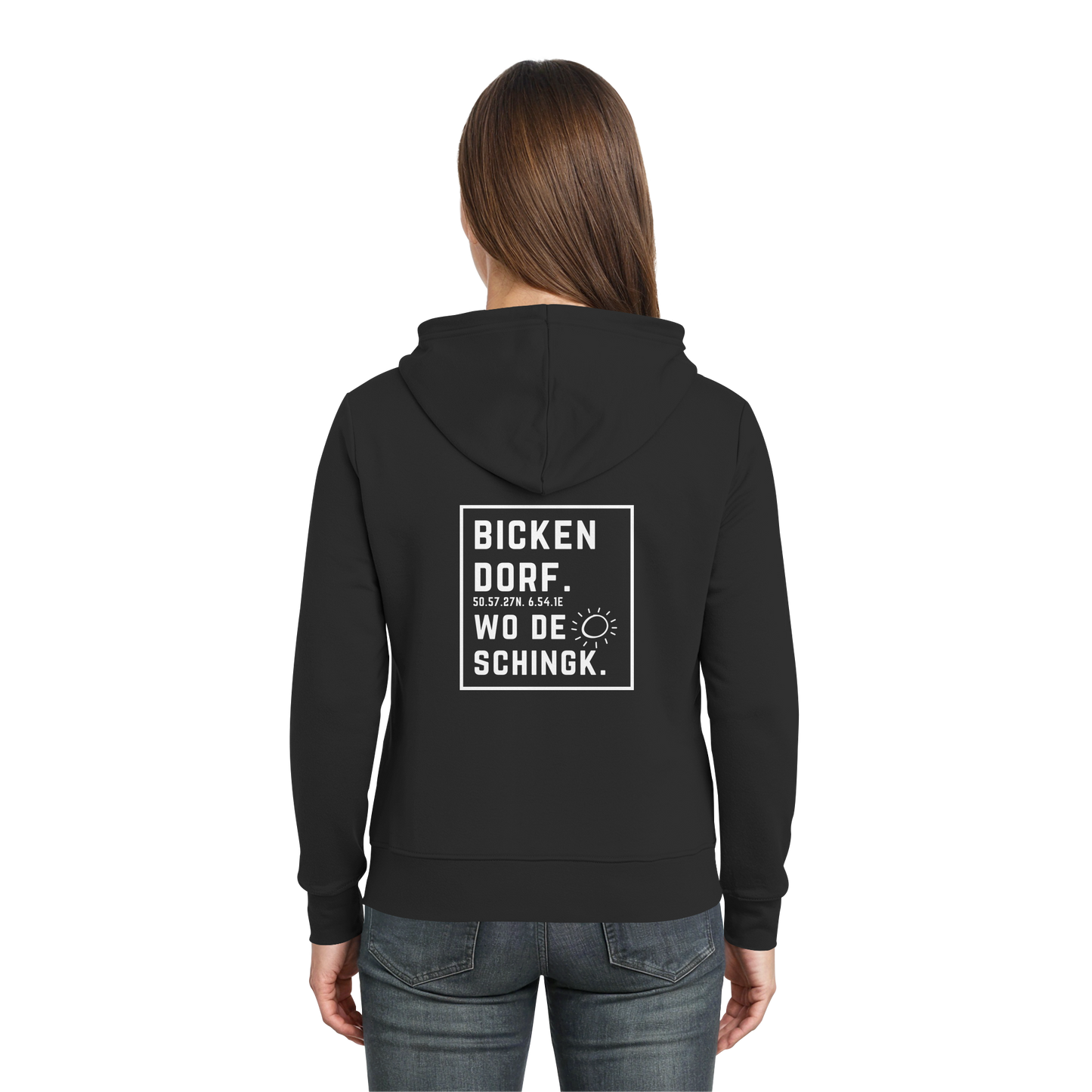 Wo de Sonn schingk - Bickendorf Druck Rücken - Zipper