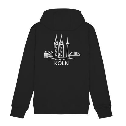 Köln Skyline (großer Druck auf dem Rücken) - Zipper