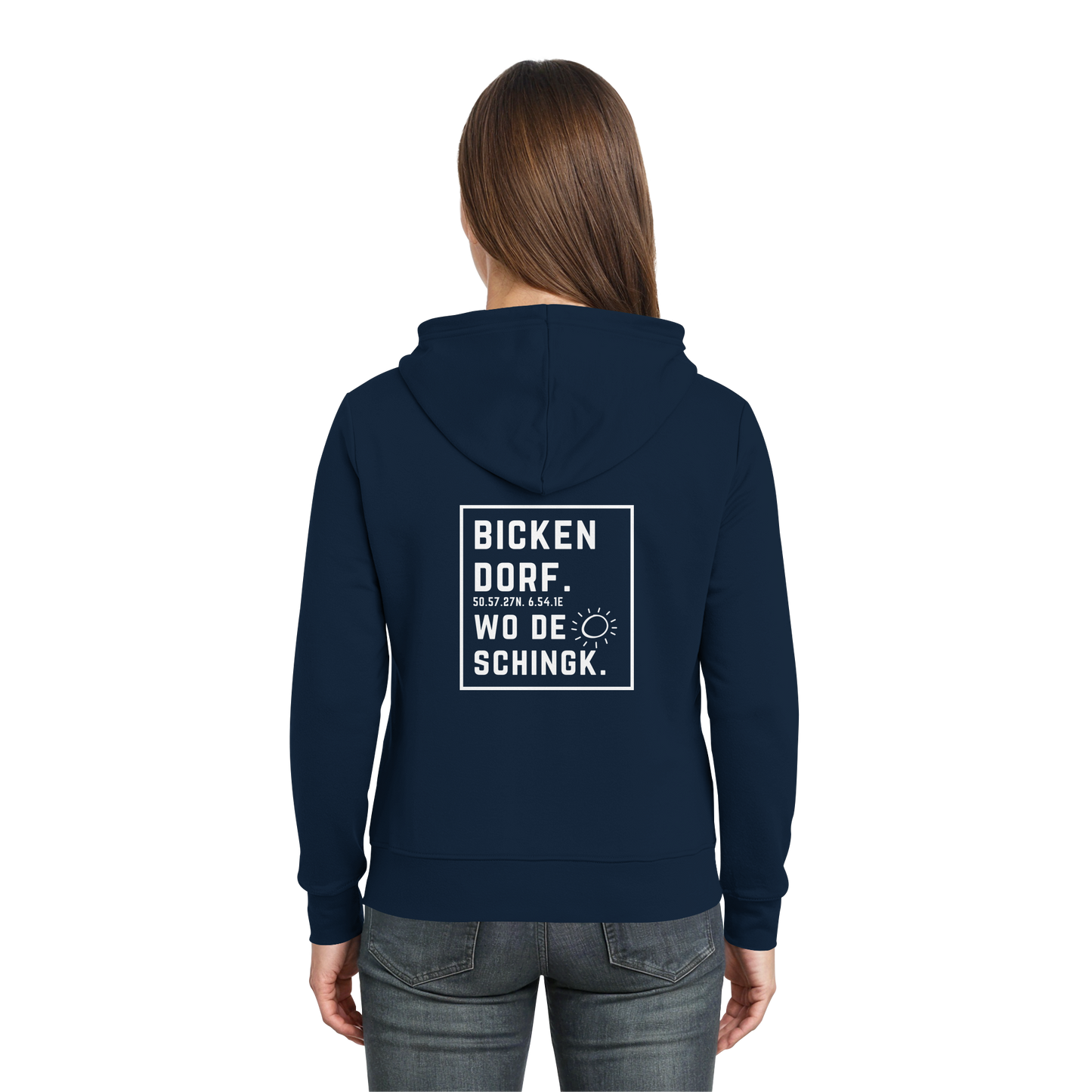 Wo de Sonn schingk - Bickendorf Druck Rücken - Zipper