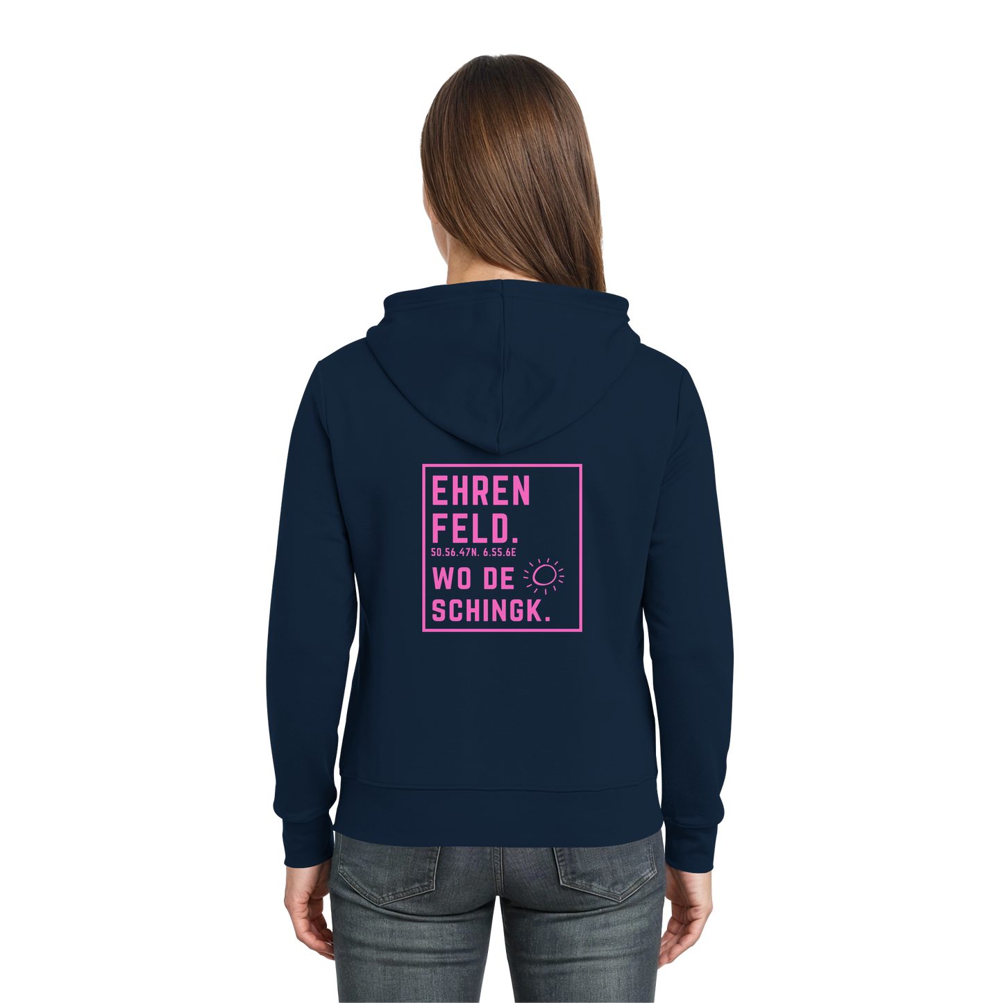 Wo de Sonn schingk - Ehrenfeld Druck Rücken  - Zipper