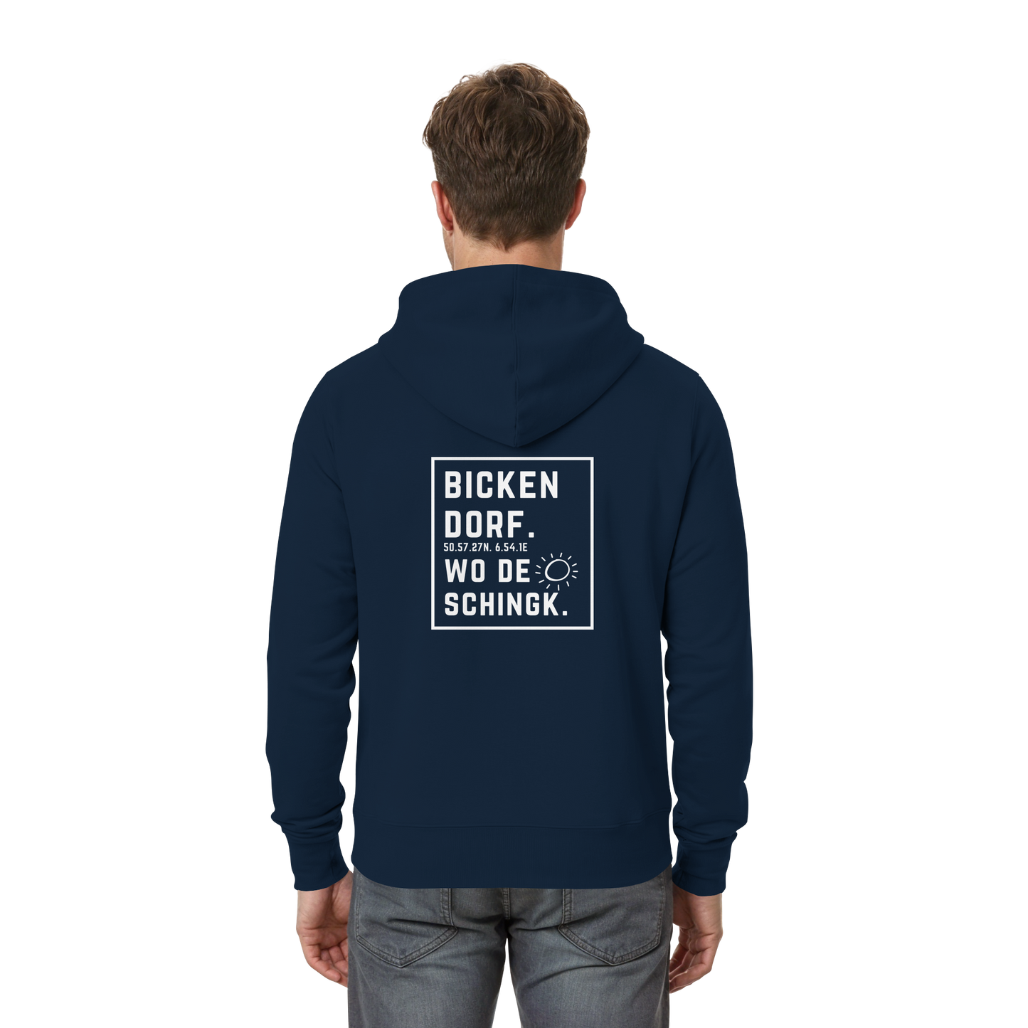 Wo de Sonn schingk - Bickendorf Druck Rücken - Zipper