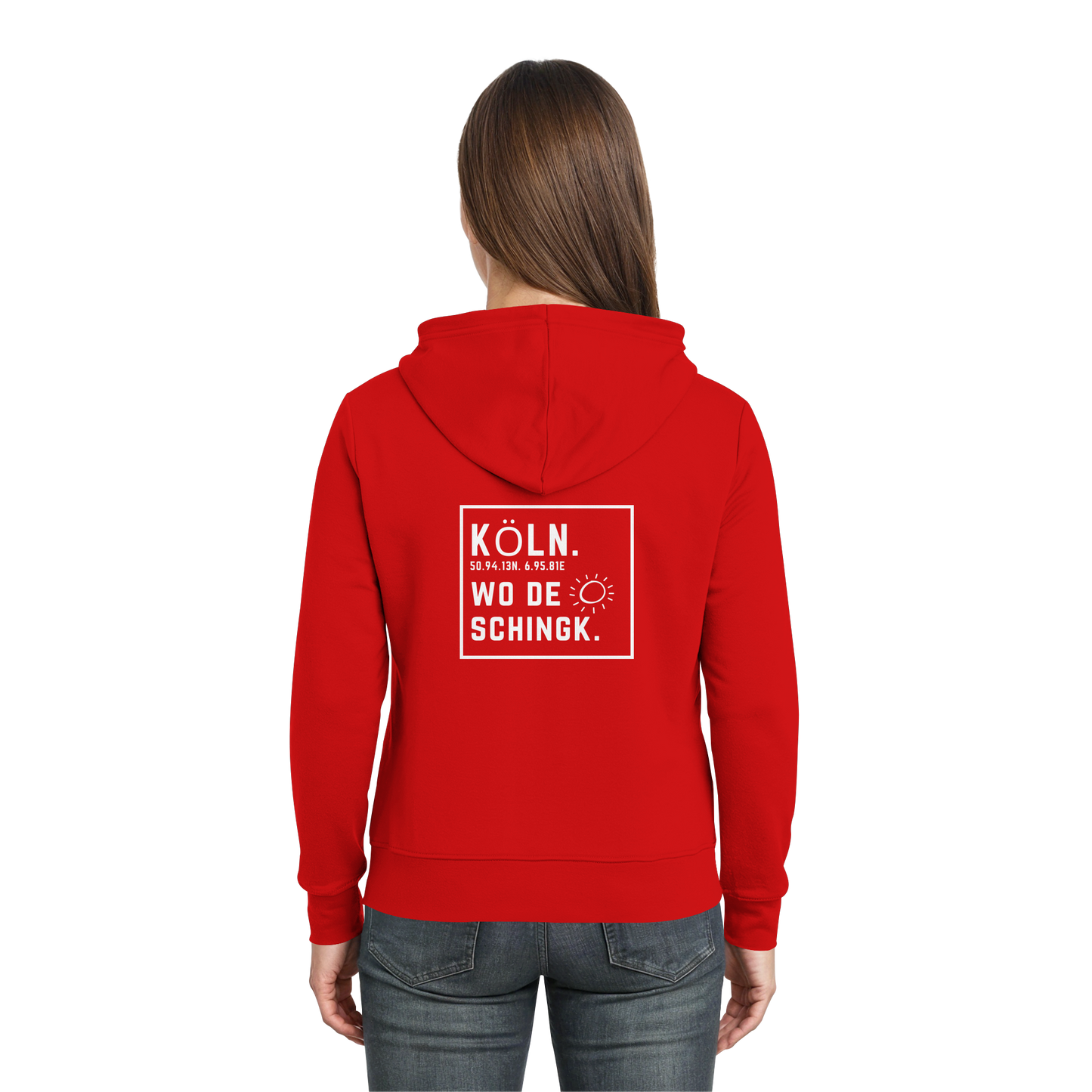 Wo de Sonn schingk - Köln Druck Rücken  - Zipper