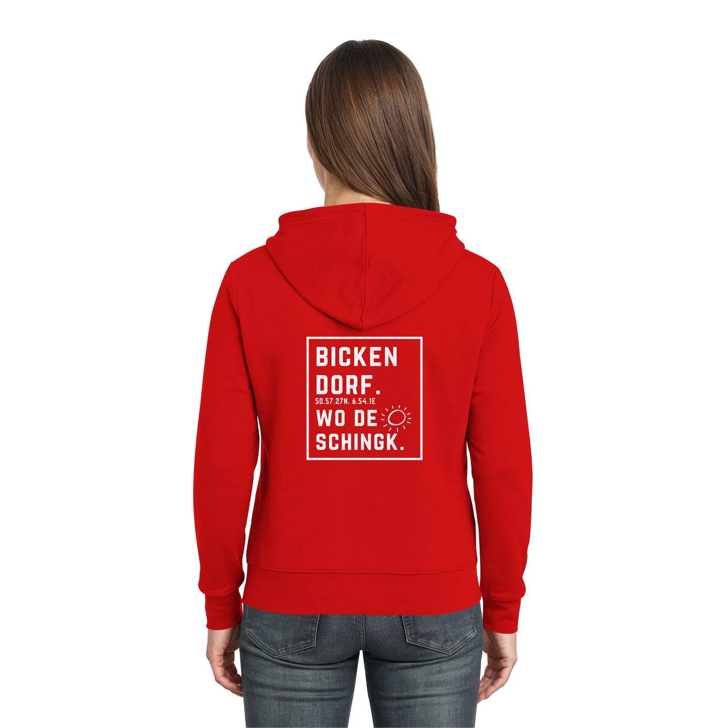 Wo de Sonn schingk - Bickendorf Druck Rücken - Zipper