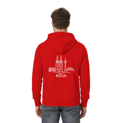 Köln Skyline (großer Druck auf dem Rücken) - Zipper