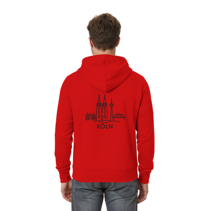 Köln Skyline (großer Druck auf dem Rücken) - Zipper