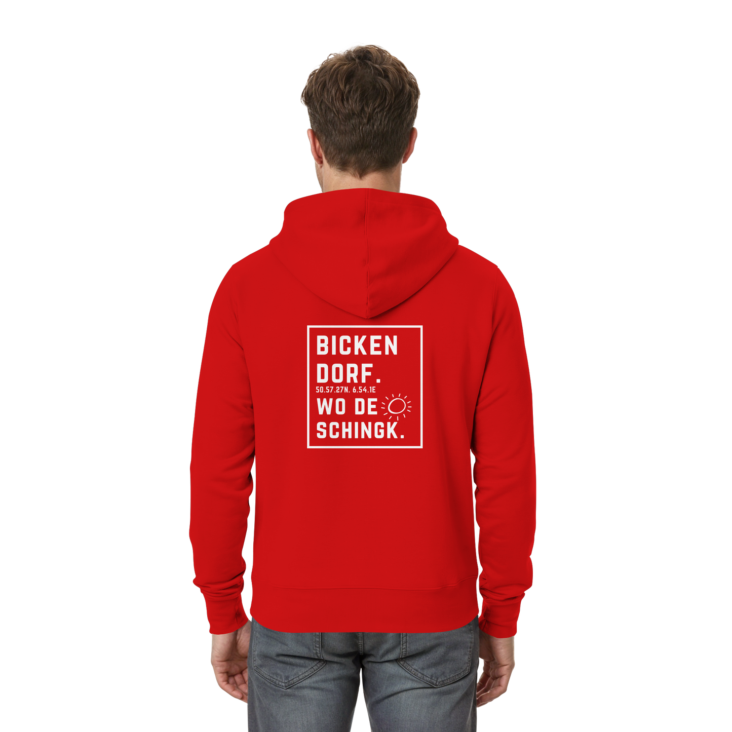 Wo de Sonn schingk - Bickendorf Druck Rücken - Zipper