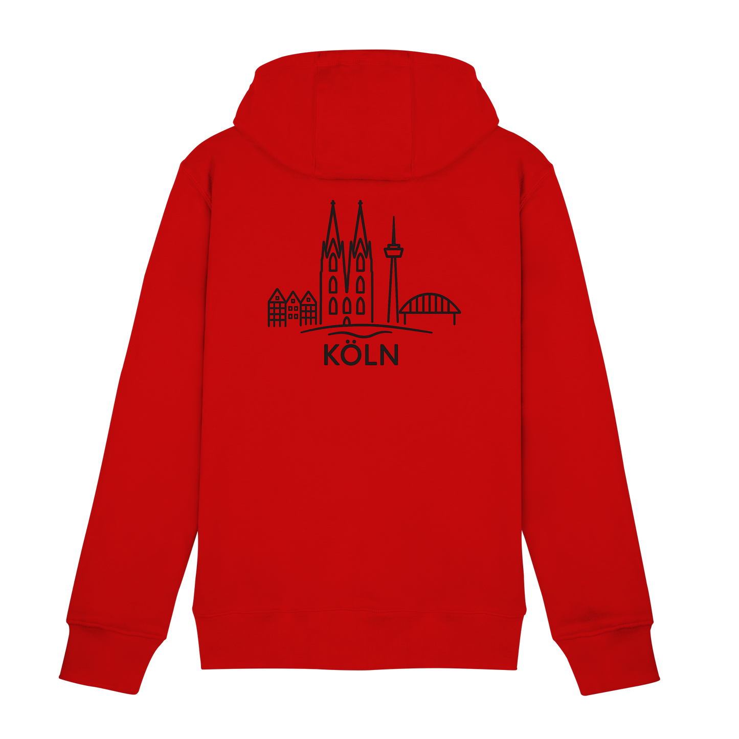 Köln Skyline (großer Druck auf dem Rücken) - Zipper