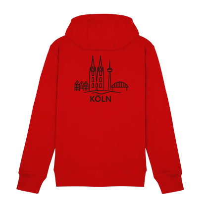 Köln Skyline (großer Druck auf dem Rücken) - Zipper