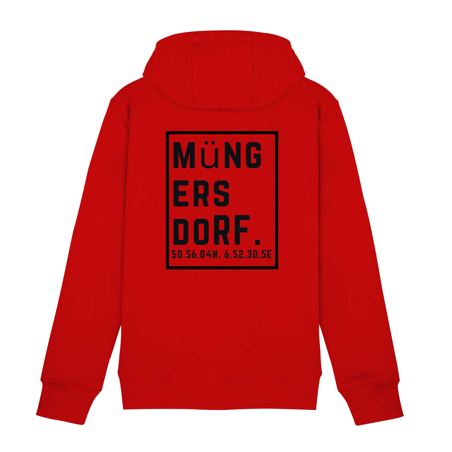 Müngersdorf Koordinaten (großer Druck auf dem Rücken) - Zipper