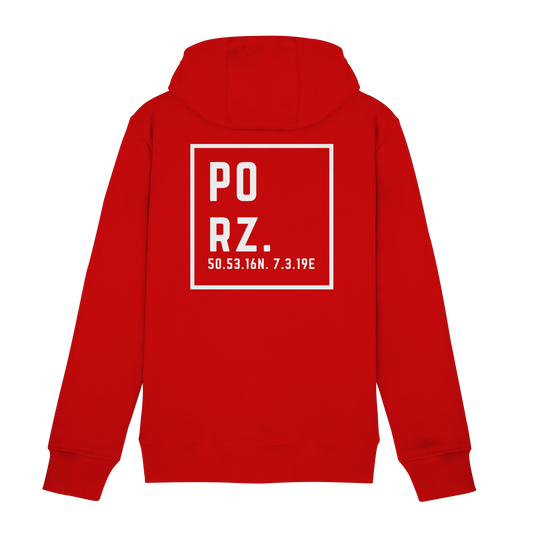 Porz Koordinaten (großer Druck Rücken) - Zipper