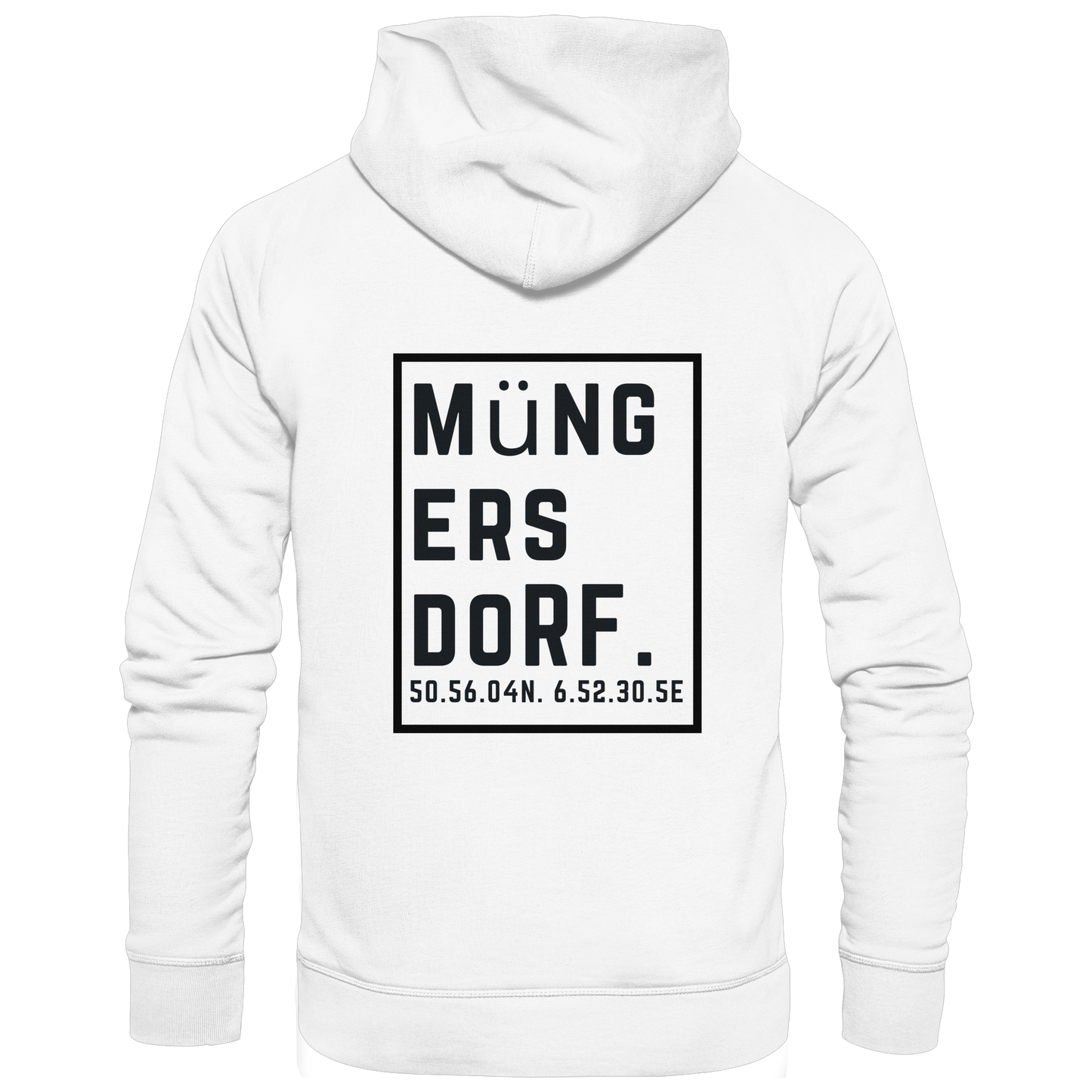 Müngersdorf Koordinaten (großer Druck auf dem Rücken) - Zipper